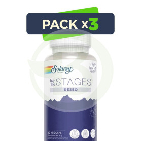 Pack 3x Deseo Stages 60 Cápsulas Vegetales Solaray