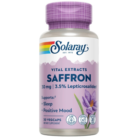 Saffron (Açafrão) 30 Cápsulas Vegetais Solaray