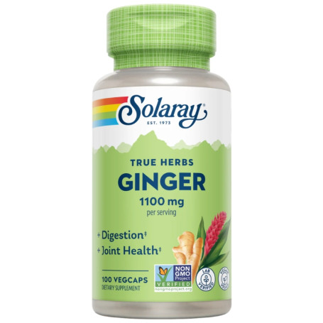 Raiz De Gengibre 550Mg 100 Cápsulas Vegetais Solaray