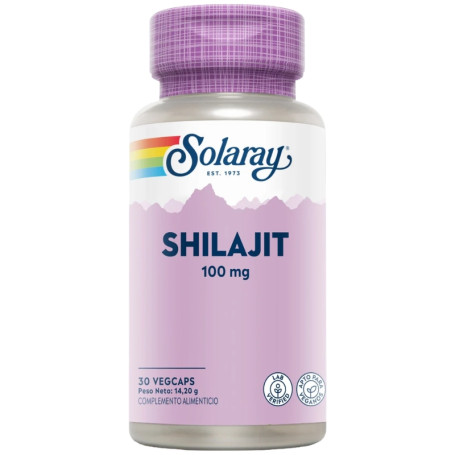 Shilajit 100Mg 30 Cápsulas Vegetais Solaray