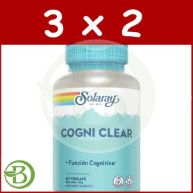 Pack 3x2 Cogni Clear 60 Cápsulas Vegetales Solaray