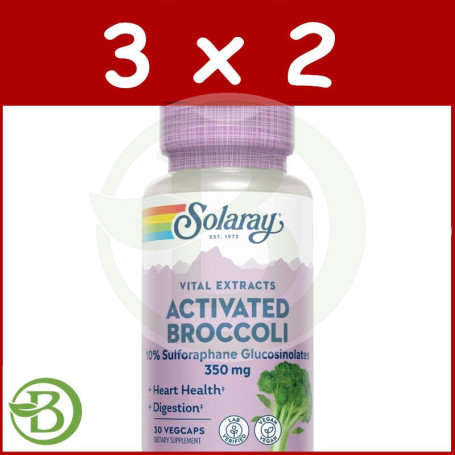 Pack 3x2 Extracto De Semilla De Brócoli Activado 30 Cápsulas Solaray