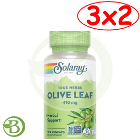 Pack 3x2 Hoja De Olivo 410Mg 100 Cápsulas Vegetales Solaray
