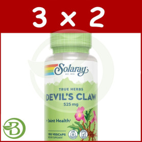 Pack 3x2 Raíz De Harpagofito 525Mg 100 Cápsulas Vegetales Solaray