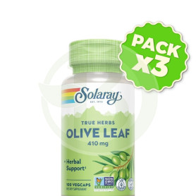 Pack 3x Hoja De Olivo 410Mg 100 Cápsulas Vegetales Solaray