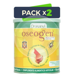 Pacote com 2x Oseogen em pó 375g. Drasanvi