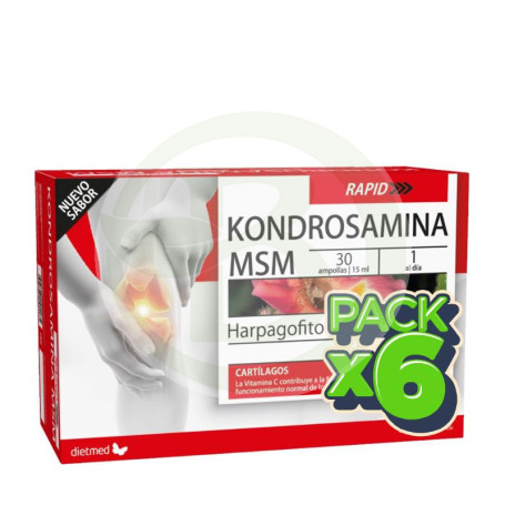 Pack 6x Kondrosamina Rapid 30 Ampollas Dietmed