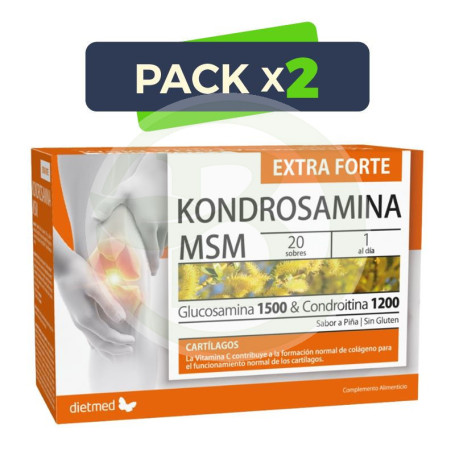 Pack 2x Kondrosamina Extra Forte 20 Sobres Dietmed