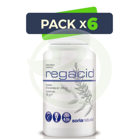 Pack 6x Regacid 60 Comprimidos Soria Natural