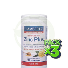 Pacote 3x Pastilhas Zinc Plus Lamberts