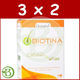 Pack 3x2 Biotina 400 45 Comprimidos Drasanvi