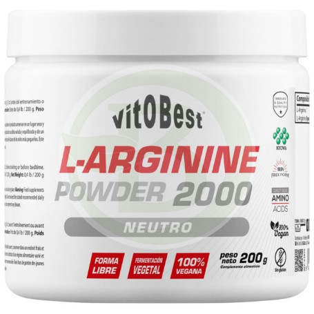 L-Arginine 2000 en Polvo Sabor Neutro 200G Vit.o.best