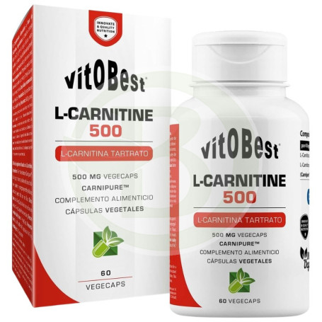 L-Carnitine 500 60 Cápsulas Vegetales Vit.o.best