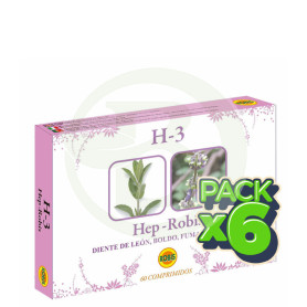 Pack 6x Hepa Robis H-3 60 Comprimidos Robis