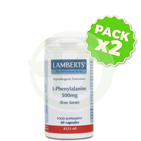 Pack 2x L-Fenilalanina 500Mg. Lamberts
