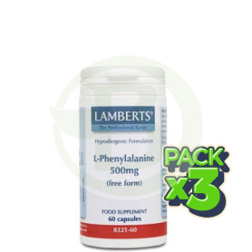 Pack 3x L-Fenilalanina 500Mg. Lamberts