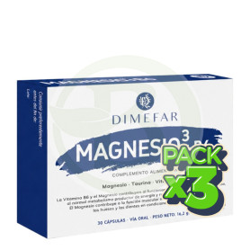 Pack 3x Magnesio³ + B6 30 Cápsulas Dimefar