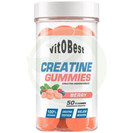 Creatine Gummies Sabor Frutos Rojos 50 Gominolas Vit.o.best