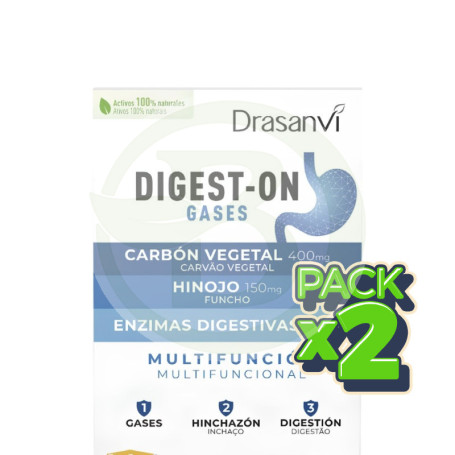 Pack 2x Digest-On Gases 30 Comprimidos Drasanvi