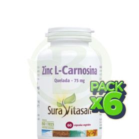Pack 6x Zinc L-Carnosina 60 Cápsulas Sura Vitasan