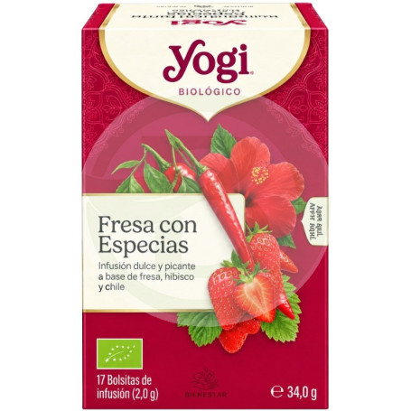 Fresa con Especias 17 Filtros Yogi Tea